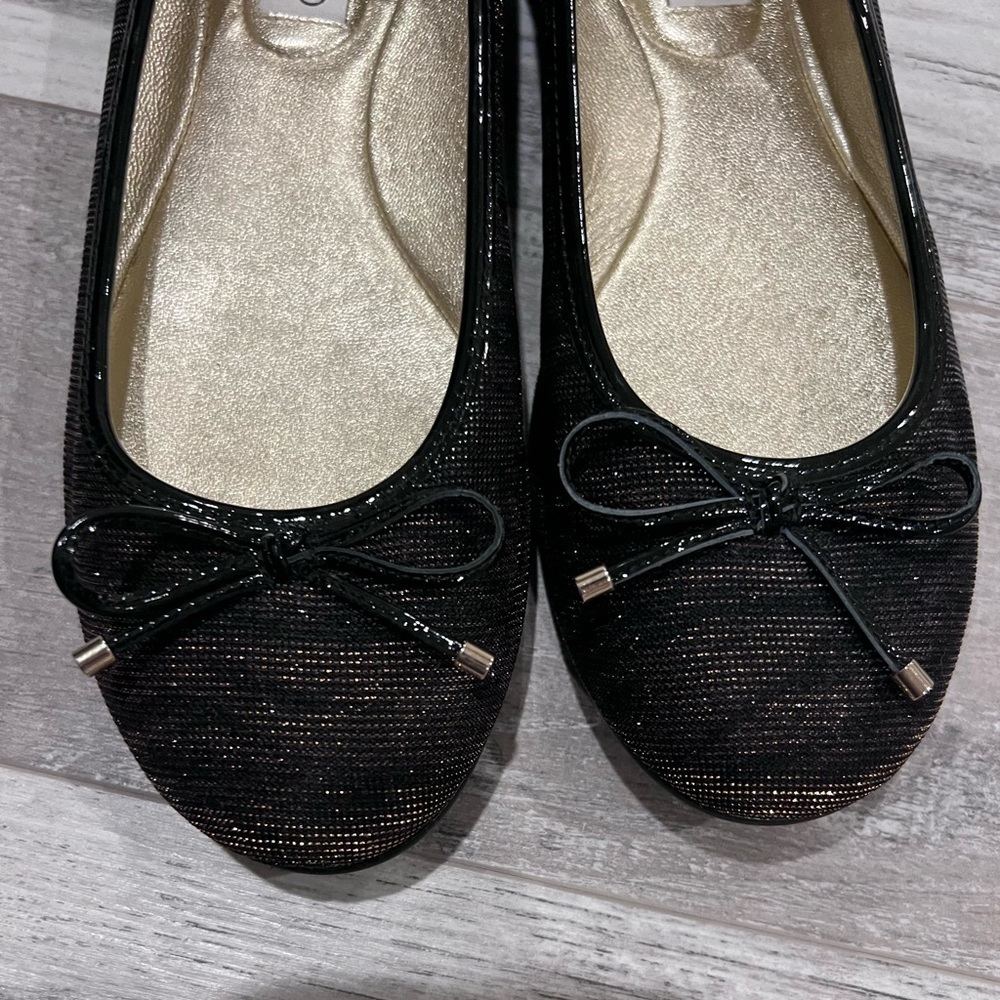 JIMMY CHOO Authentic Size 36 Metallic Black and Brown Tiger Stripe Balle… - Picture 3 of 9